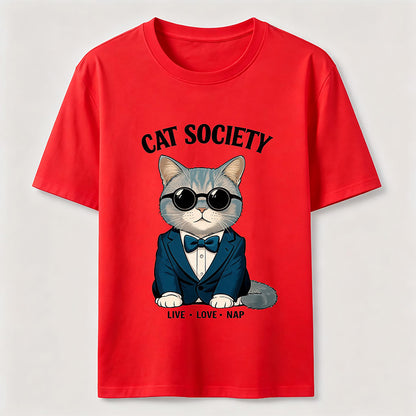 Cat Society Live Love Nap T-Shirt