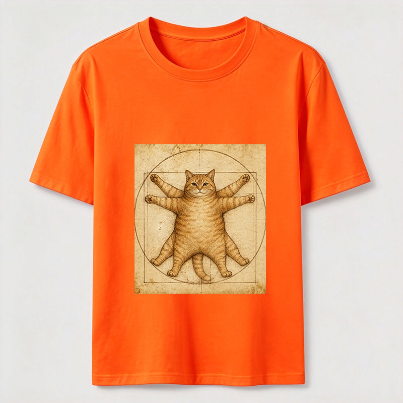 Da Vinci Manuscript Cat Art Graphic Tee