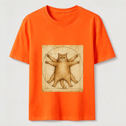 Da Vinci Manuscript Cat Art Graphic Tee