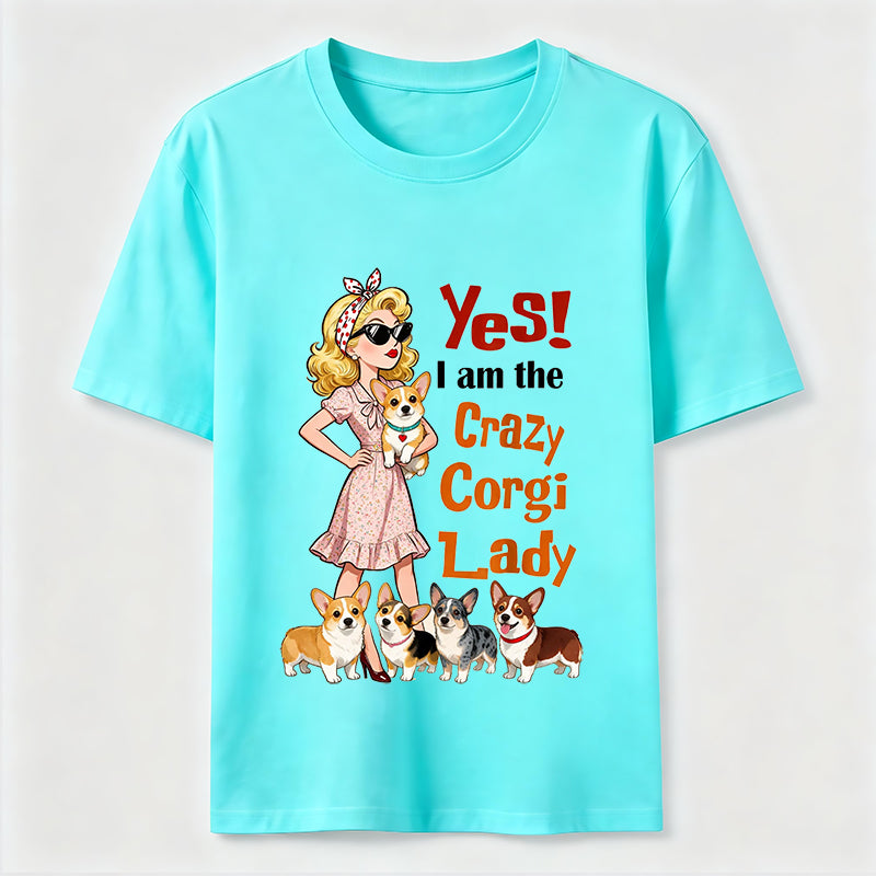 Crazy Corgi Lady Tee