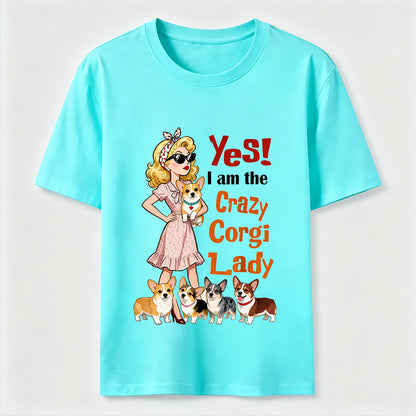 Crazy Corgi Lady Tee