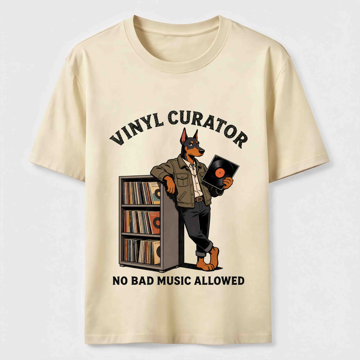 Classic Vinyl Dog Shirt Music & Pet Lover T-shirts