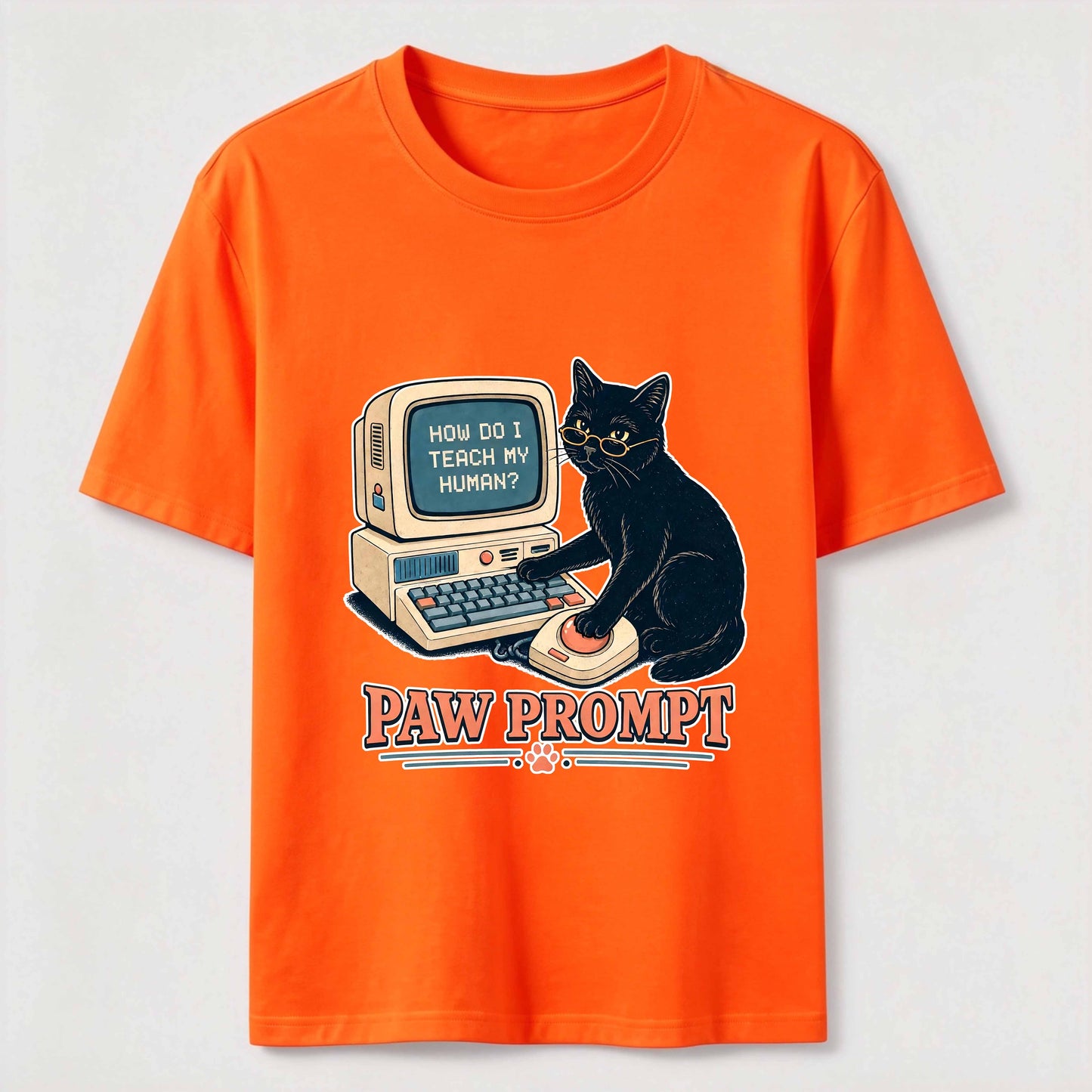 Paw Prompt Computer Cat Tee