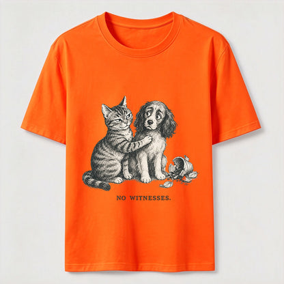 No Witnesses Cat And Dog Tee