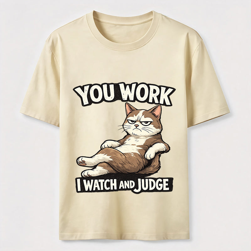Judgmental Office Cat Humor T-Shirt