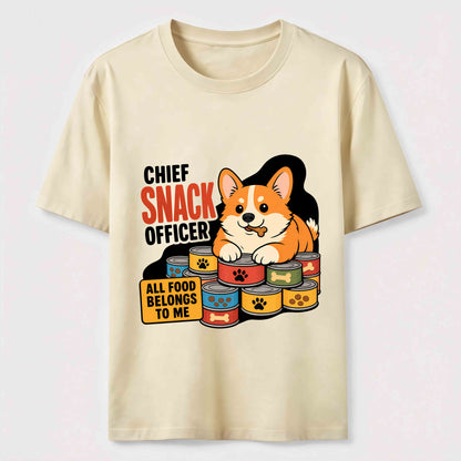 Chief Snack Officer Funny Corgi T-Shirt