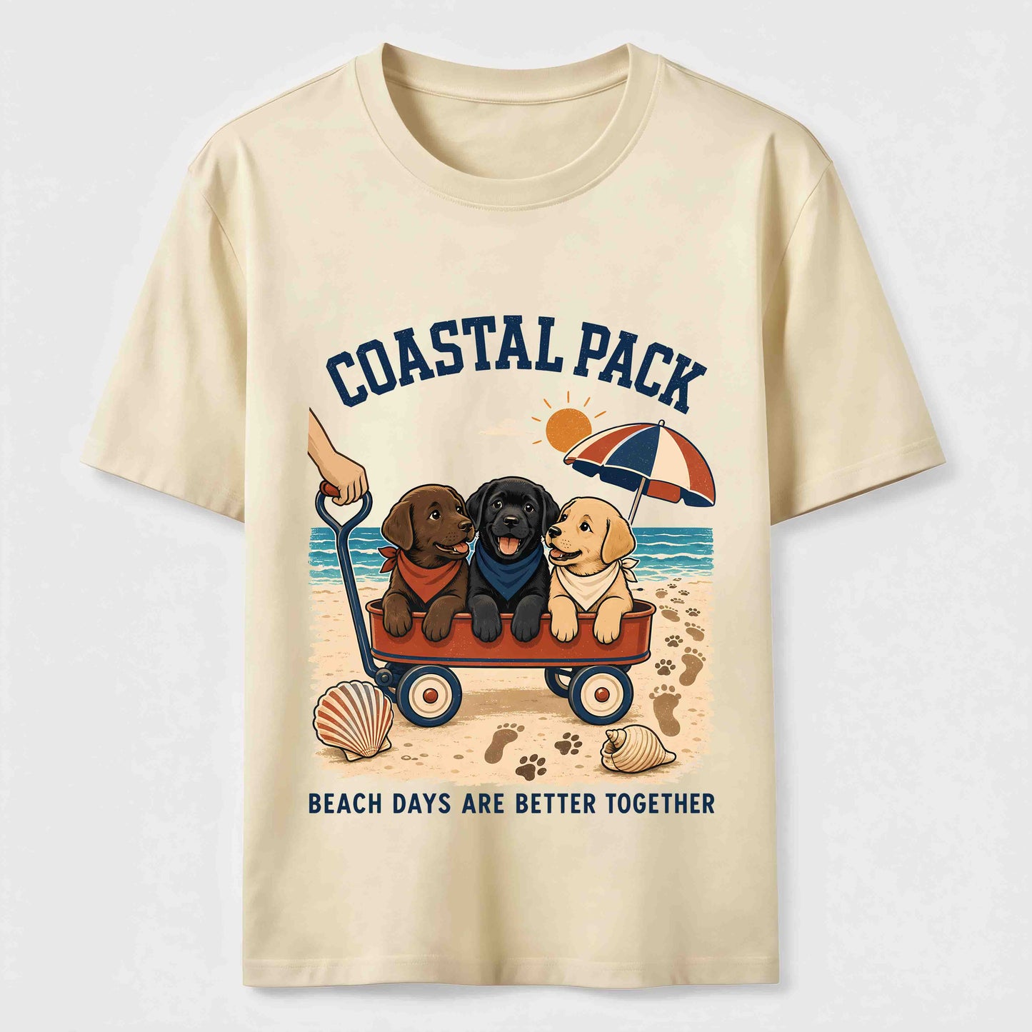 Coastal Pack Labrador Beach Day T-Shirt