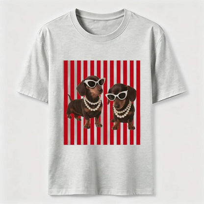 Cool Dachshund Stylish Wiener Dog Sunglasses Graphic Tee