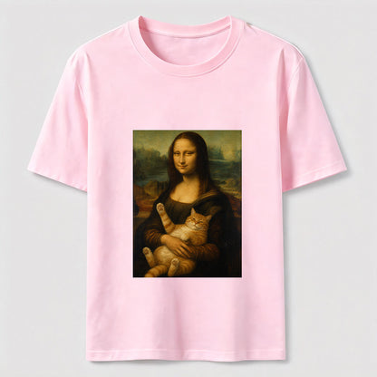 Mona Lisa Cat Lover Tee