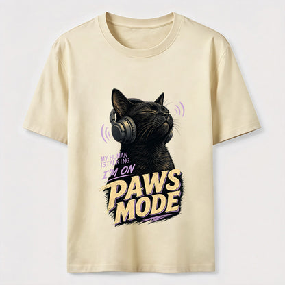 Paws Mode Headphone Cat T-Shirt