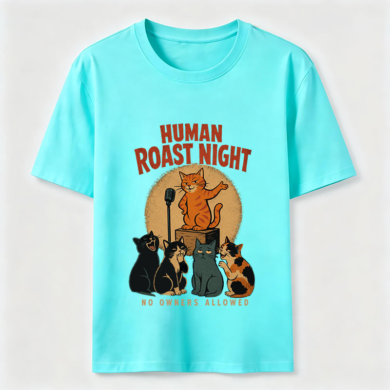 No Owners Allowed Cat Comedy Club Graphic Shirt