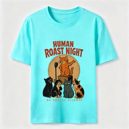 No Owners Allowed Cat Comedy Club Graphic Shirt