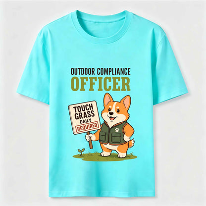 Outdoor Compliance Officer Funny Corgi T-Shirt