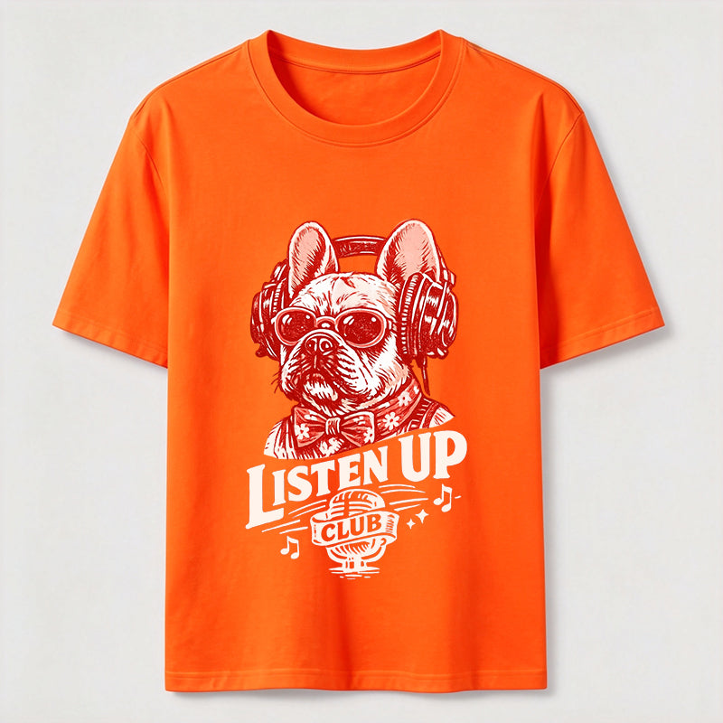 Listen Up Frenchie Music Tee
