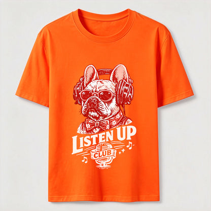 Listen Up Frenchie Music Tee