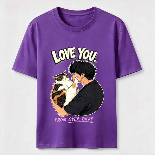 Love You From Over There Funny Cat T-Shirt
