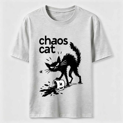 Ink Spill Mischief Cat T-Shirt