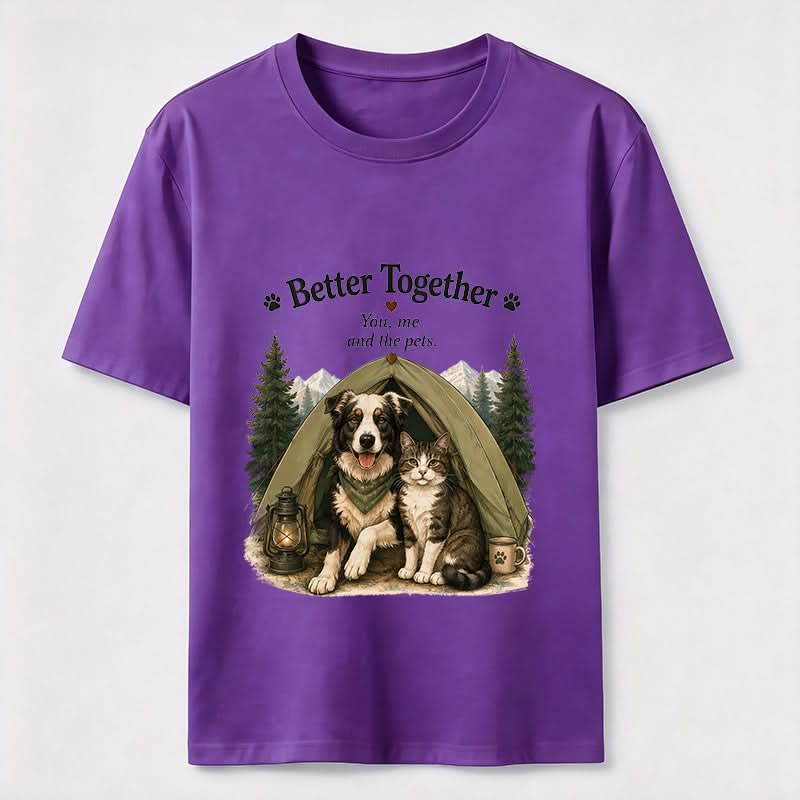 Better Together Dog & Cat Camping Graphic Tee