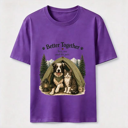 Better Together Dog & Cat Camping Graphic Tee