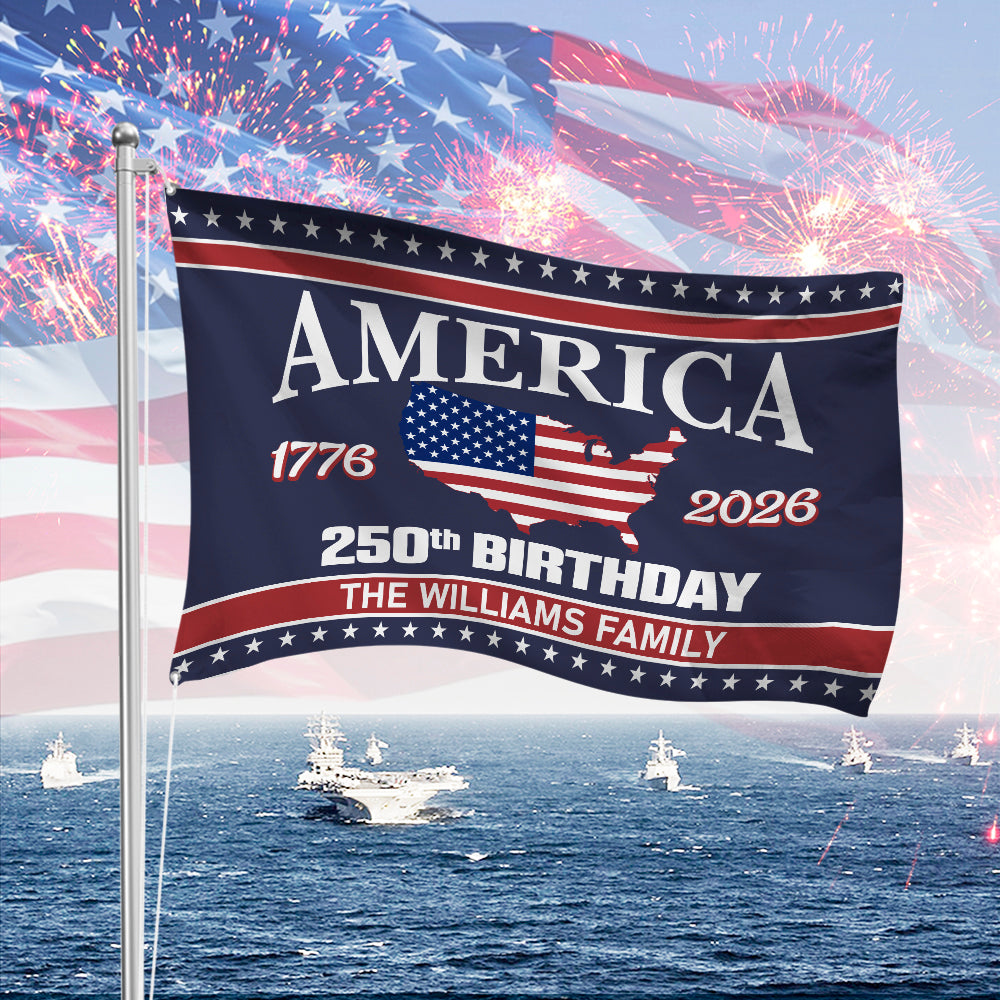 250 Years Of America Birthday 1776-2026 Double-Sided Flag HO82 894600