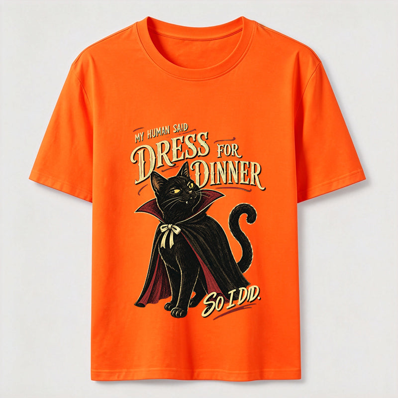 Dress For Dinner Vampire Cat T-Shirt