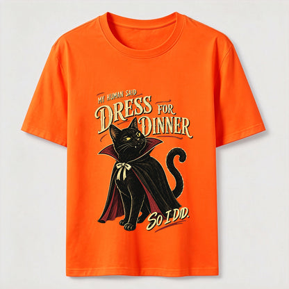 Dress For Dinner Vampire Cat T-Shirt