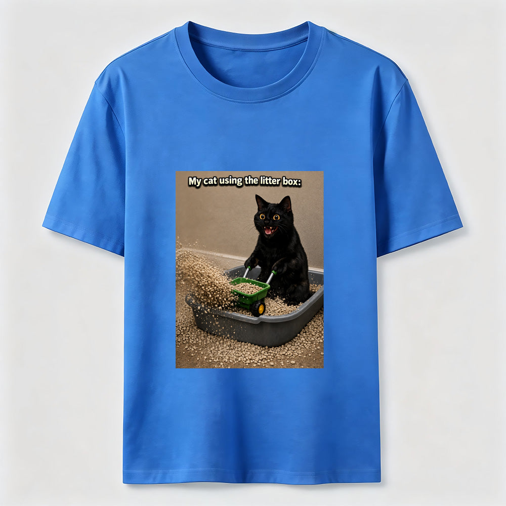 Litter Box Construction Cat T-Shirt