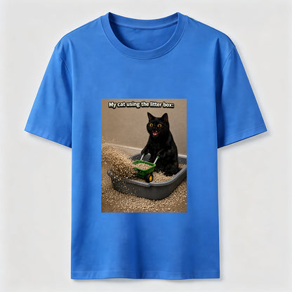 Litter Box Construction Cat T-Shirt