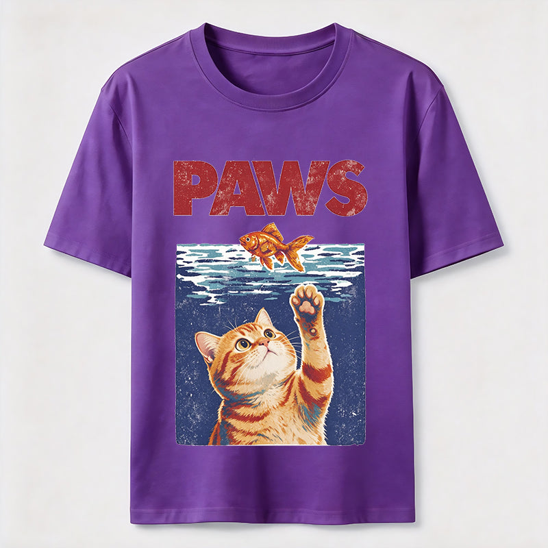 Cat And Fish Paw Reach Tee