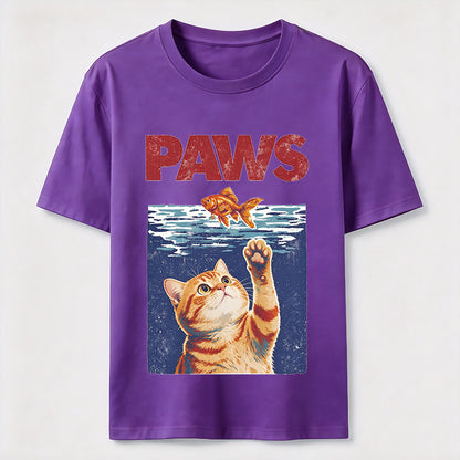 Cat And Fish Paw Reach Tee