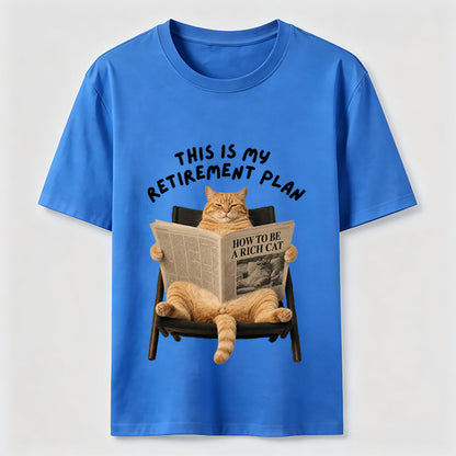 This Is My Retirement Plan Funny Cat T-Shirt