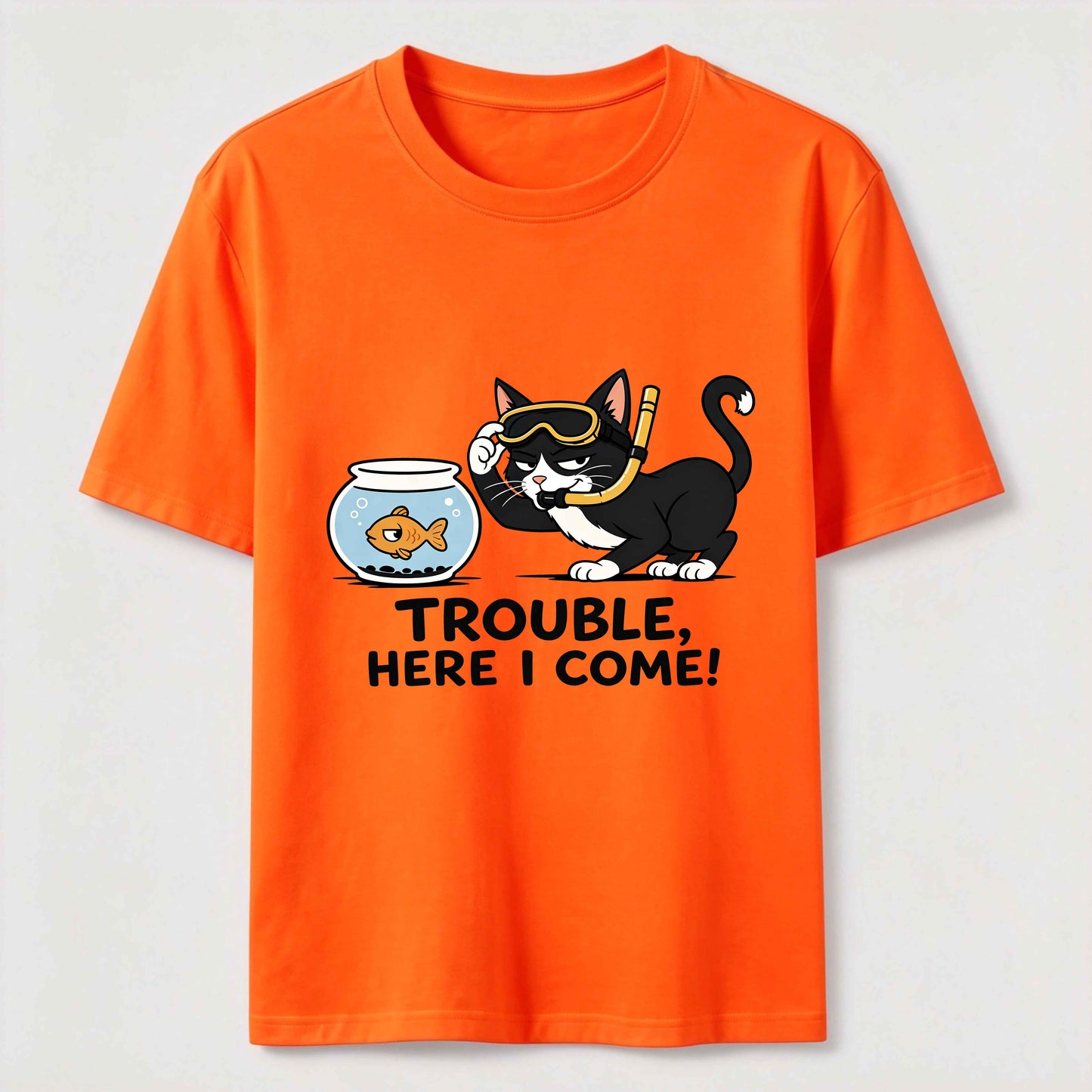 Just Another Day Causing Trouble Funny Cat Tee