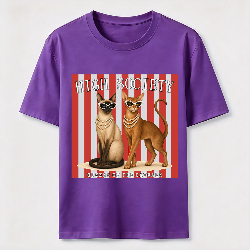 High Society Cat Chic Catwalk Graphic Tee
