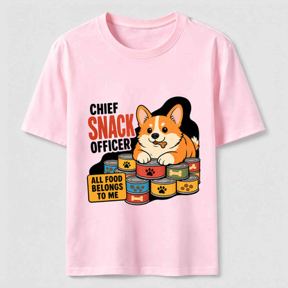 Chief Snack Officer Funny Corgi T-Shirt