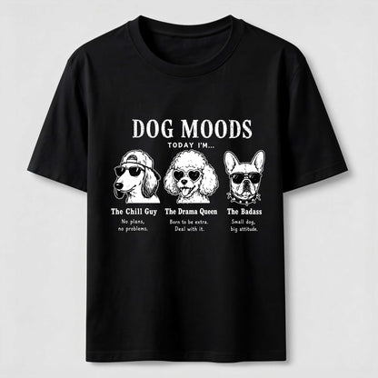 Dog Moods Funny Graphic Tee