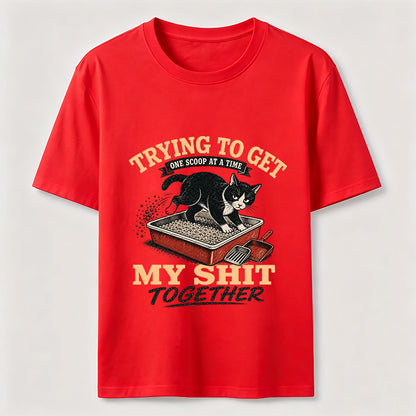 Trying To Get My Shit Together Cat Tee
