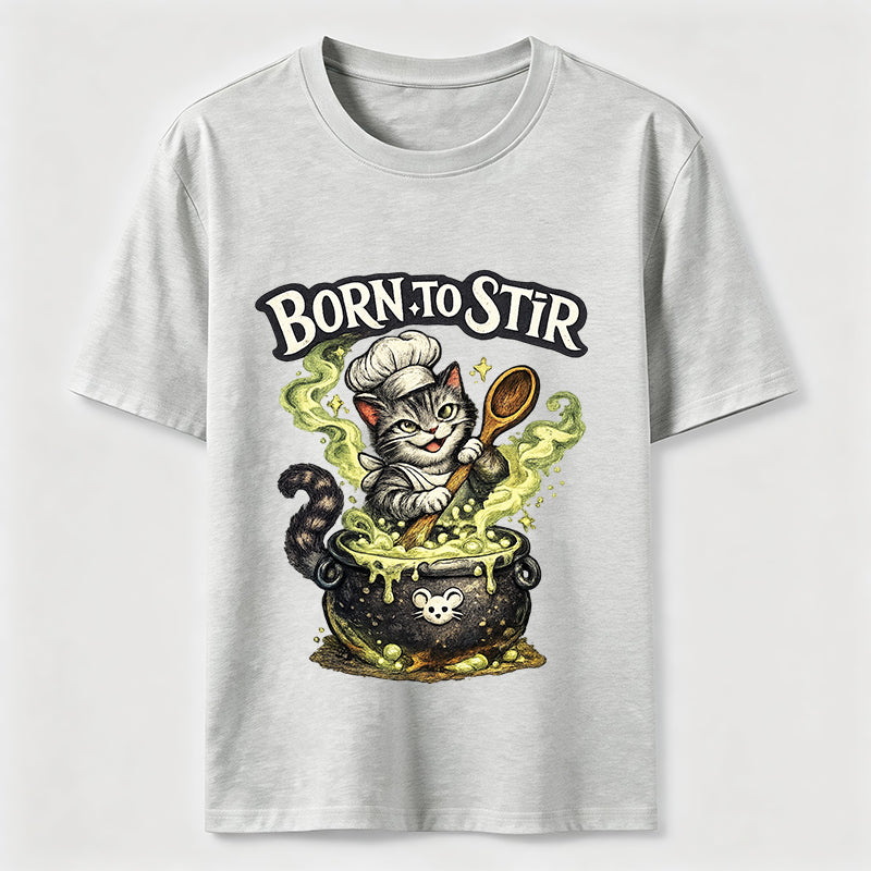 Mischievous Chef Cat Cauldron T-Shirt