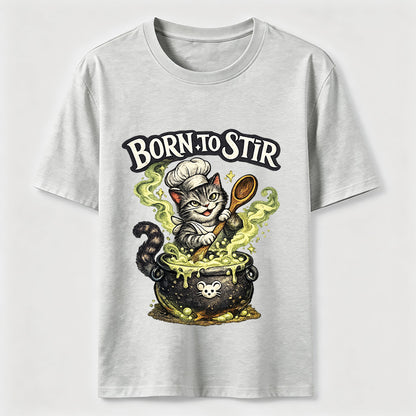 Mischievous Chef Cat Cauldron T-Shirt