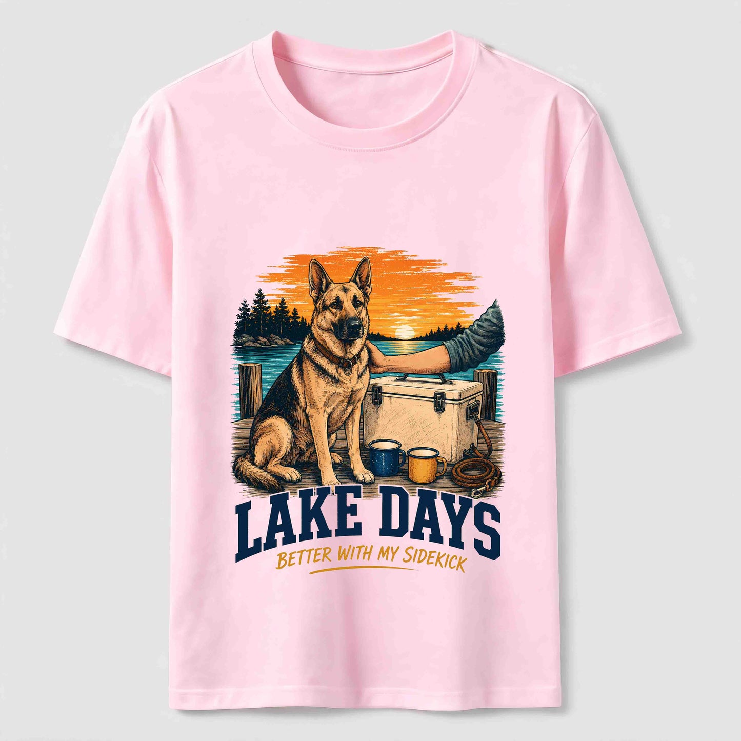 Lake Days German Shepherd Sidekick T-Shirt