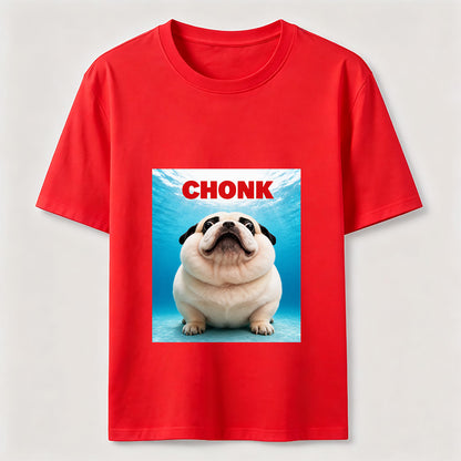 Certified Chonk Funny Pug Dog Lover Graphic T-Shirt