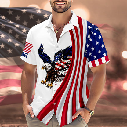 Custom Name American Pride Patriotic 250th Anniversary Eagle Hawaii Shirt HO82 901170