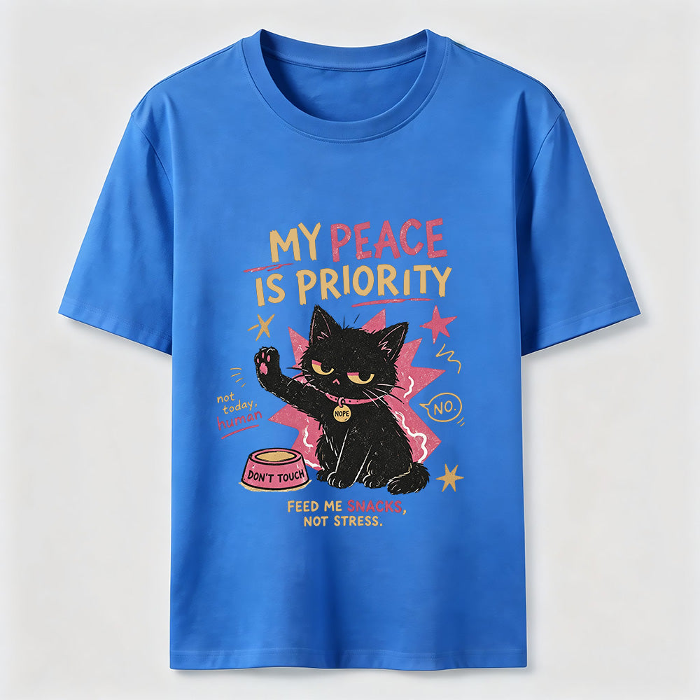 Peace First Black Cat T-Shirt