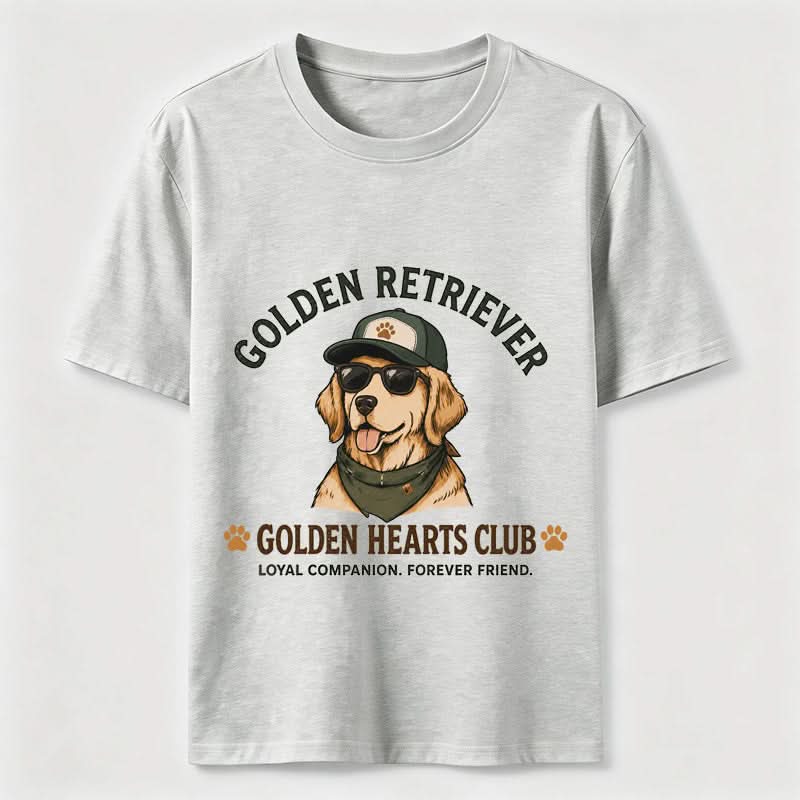 Golden Hearts Club Vintage Golden Retriever Graphic Tee