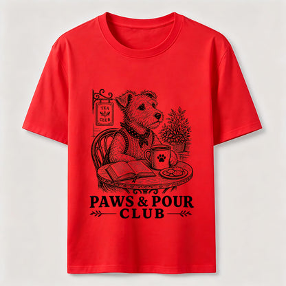 Paws And Pour Tea Dog Tee