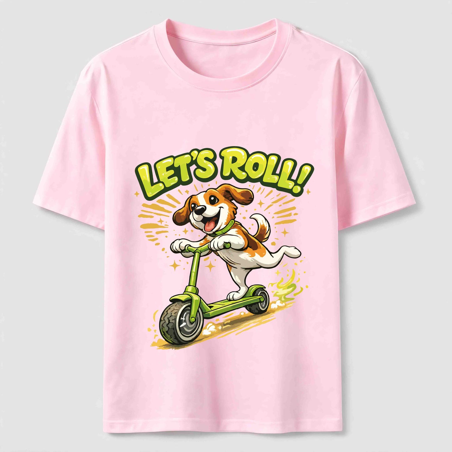 Let's Roll Scooter Dog T-Shirt