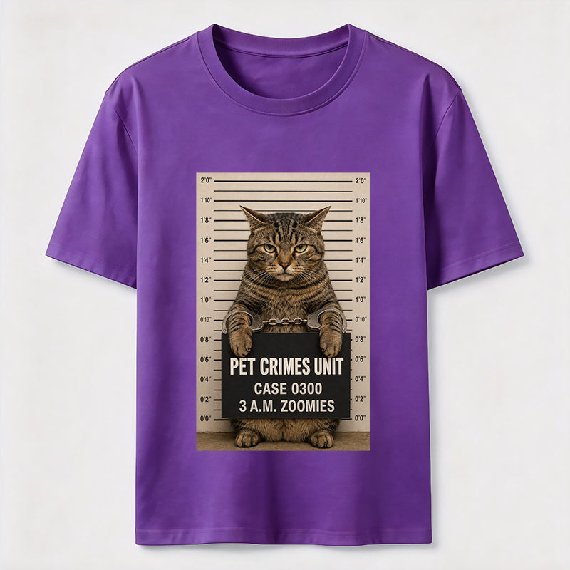 Pet Crimes Unit Cat Mugshot Tee