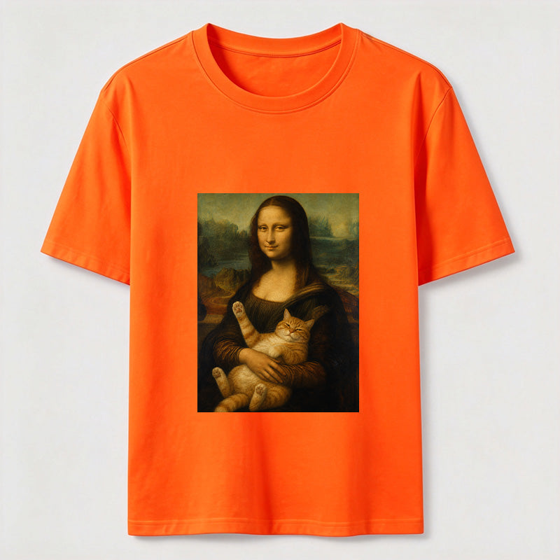 Mona Lisa Cat Lover Tee
