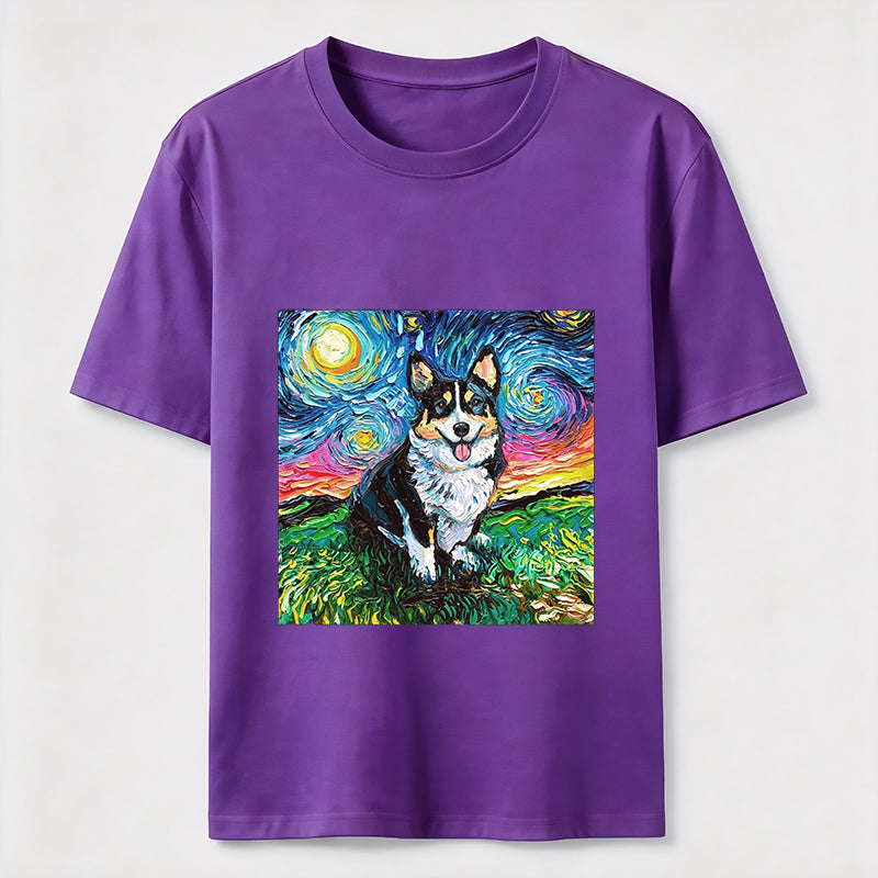 Van Gogh Inspired Corgi Starry Night