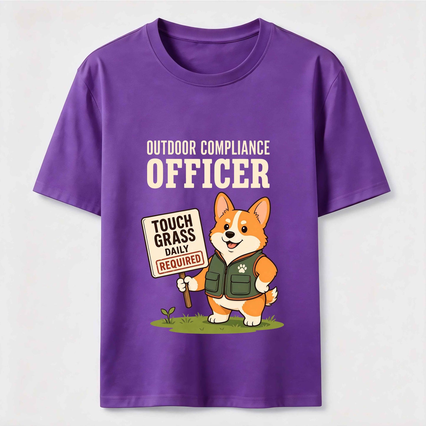 Outdoor Compliance Officer Funny Corgi T-Shirt