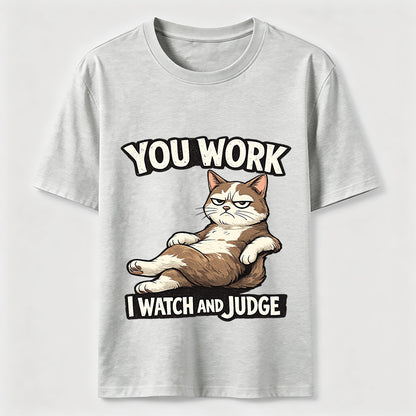 Judgmental Office Cat Humor T-Shirt